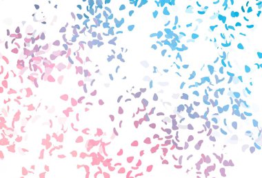 Açık mavi, soyut formlu kırmızı vektör arkaplan. Renkli rastgele şekillerle modern soyut illüstrasyon. Duvar kağıtları için zarif tasarım.