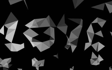 Koyu gümüş, gri vektör soyut çokgen örtüsü.