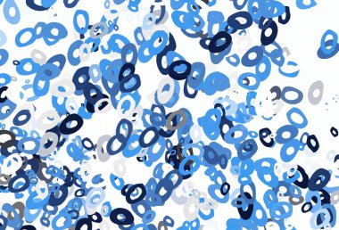 Çember şekilli açık mavi vektör düzeni. Bulanık yağmur damlaları olan soyut bir çizim. Marka kitabınız için şablon.