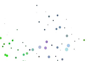 Açık Çokrenkli, baloncuklu Gökkuşağı vektör arkaplanı. Bulanık yağmur damlaları olan soyut bir çizim. Güzel web siteleri için desen.