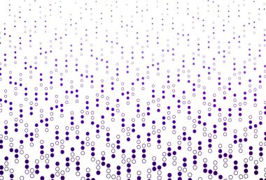 Çember şekilli açık mor vektör düzeni. Doğa tarzında renkli baloncuklu soyut illüstrasyon. Suyun deseni, yağmur damlaları.