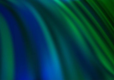 Koyu mavi, soyut çizgileri olan yeşil vektör şablonu.