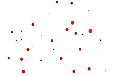 Kabarcıklı hafif turuncu vektör arka planı. Doğa tarzında renkli baloncuklu soyut illüstrasyon. Posterler, afişler için tasarım.