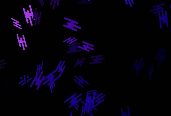 Темно Фиолетовый Вектор Длинными Линиями Размытый Декоративный Дизайн Простом Стиле — стоковый вектор