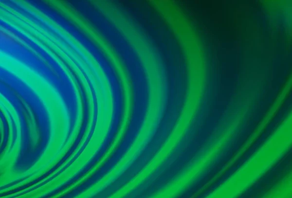 Hellblaues Grünes Vektormuster Mit Gebogenen Bändern Eine Elegante Helle Illustration — Stockvektor
