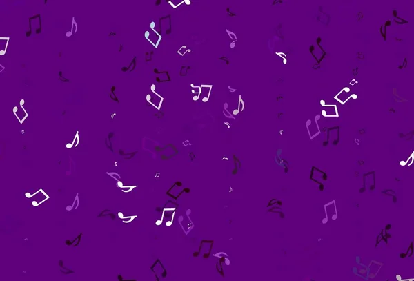 Texture Vectorielle Colorée Légère Avec Des Notes Musicales Clés Musique — Image vectorielle