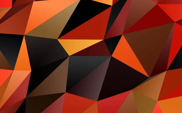 Rojo Claro Amarillo Vector Triángulo Cubierta Mosaico — Vector de stock