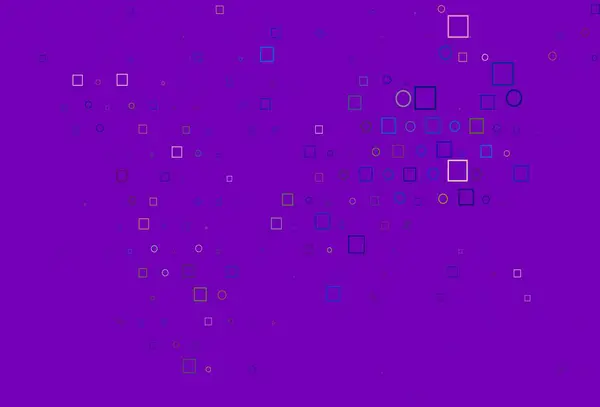 Světlý Vícebarevný Duhový Vektorový Kryt Kruhy Kostkami Abstraktní Ilustrace Barevnými — Stockový vektor