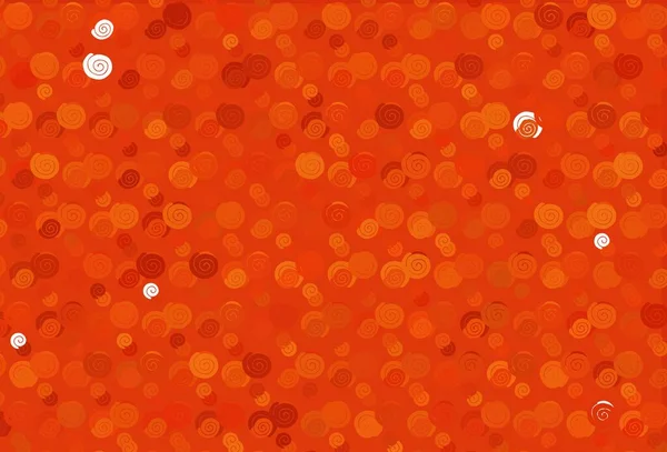 Hellorange Vektorschablone Mit Blasenformen Eine Vage Zirkuläre Abstrakte Illustration Mit — Stockvektor