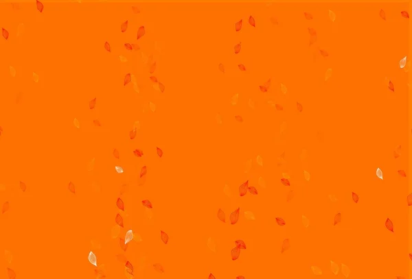 光橙色矢量草图布局 全新的色彩艳丽的现代风格的树叶插图 业务设计的新模板 — 图库矢量图片