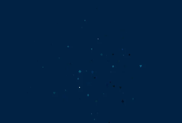 Ανοιχτό Μπλε Διανυσματικό Κάλυμμα Σύμβολα Τζόγου Έγχρωμη Απεικόνιση Καρδιές Μπαστούνια — Διανυσματικό Αρχείο