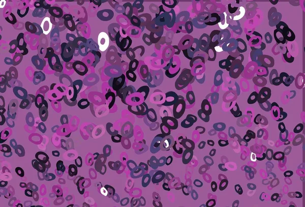 Dark Purple Patrón Vectorial Rosa Con Esferas Burbujas Borrosas Sobre — Archivo Imágenes Vectoriales