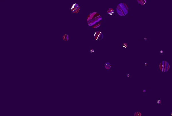 Ljus Lila Vektor Bakgrund Med Bubblor Abstrakt Illustration Med Färgade — Stock vektor