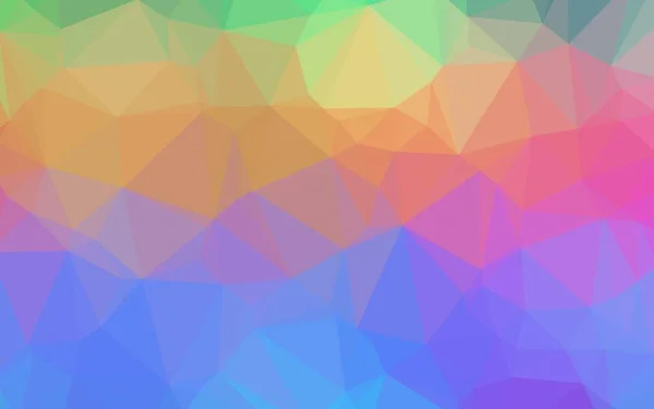 Light Multicolor Rainbow Vector Polygon Abstract Backdrop — 스톡 벡터