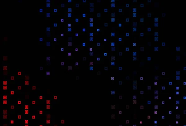Dunkelblauer Roter Vektorhintergrund Mit Kreisen Quadraten Illustration Mit Einer Reihe — Stockvektor