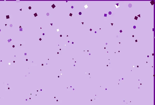 Light Purple Διανυσματικό Πρότυπο Κρυστάλλους Κύκλους Τετράγωνα Glitter Αφηρημένη Απεικόνιση — Διανυσματικό Αρχείο