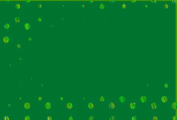 Texture Vectorielle Vert Clair Jaune Avec Disques Illustration Abstraite Scintillante — Image vectorielle