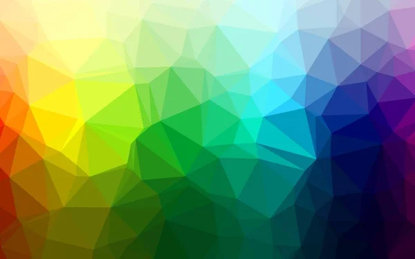 Light Multicolor Rainbow Vector Triangle Mosaic Template — Stock Vector
