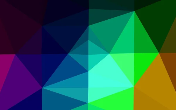 Dark Multicolor Rainbow Vektor Abstrakte Polygonale Textur — Stockvektor