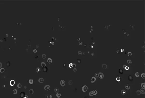 浅色银色 灰色矢量背景与点 带彩色渐变的抽象背景上模糊的气泡 水的形态 — 图库矢量图片