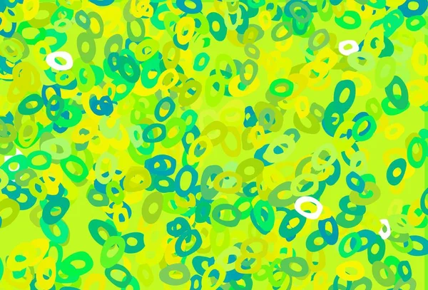 Light Green Yellow Vector Cover Spots Beautiful Colored Illustration Blurred — Stock Vector