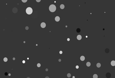 Light Silver, daire şekilli gri vektör düzeni. Bulanık yağmur damlaları olan soyut bir çizim. Suyun deseni, yağmur damlaları.