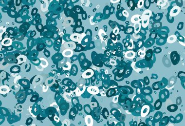 Çember şekilli açık mavi vektör düzeni. Renkli su damlaları olan modern soyut çizimler. Marka kitabınız için şablon.