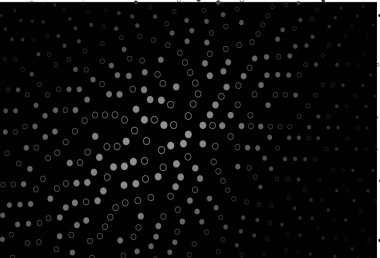 Koyu Gümüş, daire şekilli gri vektör düzeni. Renkli su damlaları olan modern soyut çizimler. Güzel web siteleri için desen.