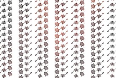 Açık kırmızı vektör çizim örtüsü. Doğal yaprağı olan zarif, parlak bir illüstrasyon. Boyama kitapları ve çocuklar için sayfalar.