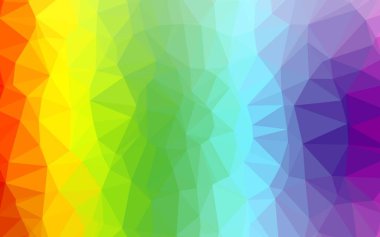 Açık Çokrenkli, Gökkuşağı vektörü çokgen soyut yerleşimi.