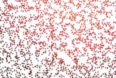 Noktalı açık kırmızı vektör arkaplanı. Bulanık yağmur damlaları olan soyut bir çizim. Güzel web siteleri için desen.