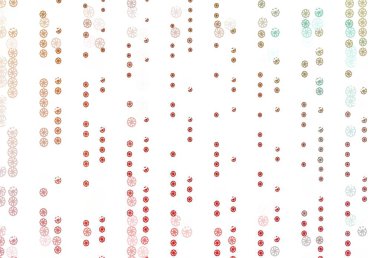 Açık yeşil, kırmızı vektör desenli ve Noel kar taneli. Karla kaplanmış bulanık dekoratif tasarım. Reklamınız, posteriniz, afişiniz için yeni yıl tasarımı.