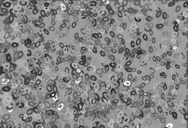 Light Silver, dairesel gri vektör şablonu. Soyut arka planda bulanık kabarcıklar ve renkli gradyan. Reklamlar, broşürler için desen.