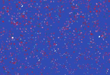 Açık mavi, kaotik şekilli kırmızı vektör deseni. Soyut tarzda rengarenk gradyan şekilleri olan bir resim. İşiniz için en iyi akıllı tasarım.