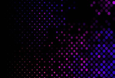 Daireli koyu mor vektör şablonu. Bulanık dekoratif tasarım baloncuklu soyut tarzda. Güzel web siteleri için desen.