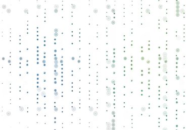 Açık mavi, renkli kar taneli yeşil vektör dokusu. Bulanık arkaplanda kar ve eğim. Bu kalıp yeni web siteleri için kullanılabilir.