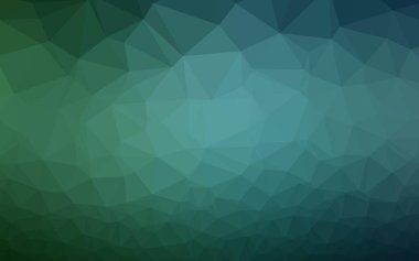 Koyu yeşil vektör bulanık üçgen deseni.