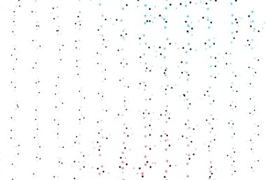 Açık mavi, kırmızı vektör arkaplanı çizgiler, daireler, eşkenar dörtgenler. Küreler, kareler ve çizgilerle soyut çizimler. İş ilanları, broşürler, broşürler için desen