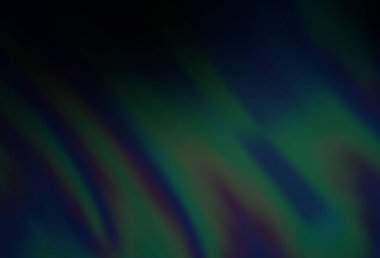 Bükülmüş çizgileri olan koyu mavi vektör arkaplan. Bulanık çizgiler ve dairelerden oluşan parlak çizimler. Web siteniz için mermer tasarımı.