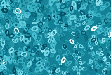 Çember şekilli açık mavi vektör düzeni. Parlak renkli soyut çemberlerin olduğu bir resim. Reklamlar, broşürler için desen.