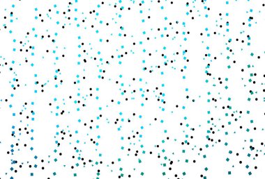 Açık mavi, kristalli yeşil vektör şablonu, daireler, kareler. Renkli daireler, üçgenler, kareler çizilmiş bir resim. İş ilanları, broşürler, broşürler için desen