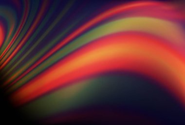 Koyu pembe, lava şekilli sarı vektör arkaplan. Bulanık baloncuk şekilli bir örnek. Arkaplanlar için desenli dalga deseni.