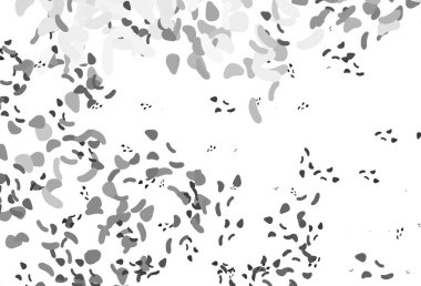 Açık gümüş, soyut şekilli gri vektör arkaplan. Modern tarzda değişen renkli kaotik formlar. Kartvizitiniz için modern tasarım.