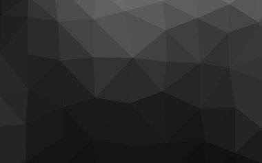 Koyu gümüş, gri vektör üçgen mozaik örtüsü.