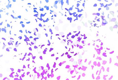 Açık pembe, soyut şekilli mavi vektör arkaplanı. Renkli rastgele şekillerle modern soyut illüstrasyon. İşiniz için en iyi akıllı tasarım.