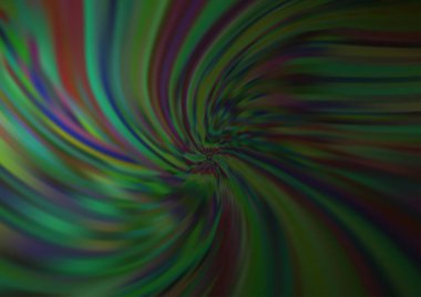 Koyu yeşil çizgili vektör deseni, oval.