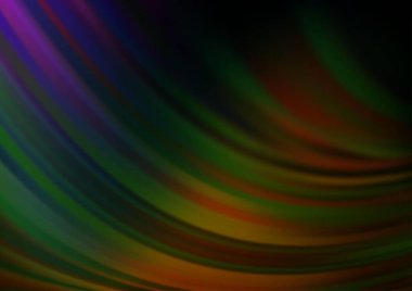 Koyu Çokrenkli, eğri çizgili Gökkuşağı vektör şablonu.