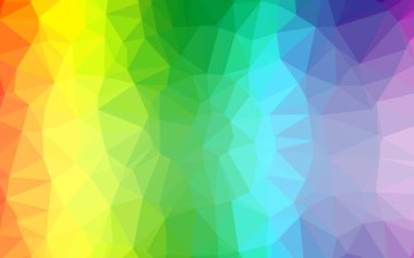 Açık Çokrenkli, Gökkuşağı vektör üçgeni mozaik şablonu.