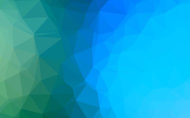 Açık Mavi, Yeşil vektör üçgen mozaik doku.