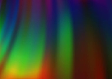 Koyu Çokrenkli, eğri kurdeleli Gökkuşağı vektör deseni.